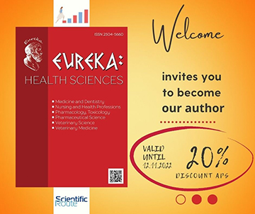 Action for authors of EUREKA: Health Science (http://journal.eu-jr.eu/health) journal 20% discount on APC