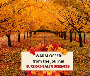Action for authors of EUREKA: Health Science journal 20% discount on APC