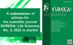 A submission of articles for the scientific journal EUREKA: Life Sciences No. 3, 2022 is started