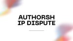 AUTHORSHIP DISPUTE