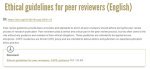 ETHICAL GUIDELINES FOR PEER REVIEWERS