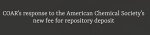 COAR’s response to the American Chemical Society’s new fee for repository deposit