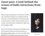 A LOOK BEHIND THE SCENES OF BULK RETRACTIONS FROM SAGE