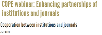 ENHANCING PARTNERSHIPS OF INSTITUTIONS AND JOURNALS
