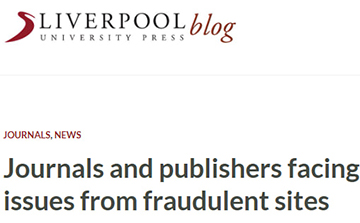 Journals and Publishers Grapple with Fraudulent Websites: A Cautionary Tale