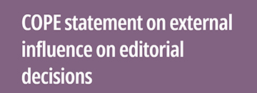 COPE avaldus välise mõju kohta toimetusotsustele