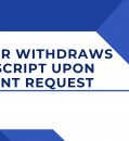 AUTHOR WITHDRAWS MANUSCRIPT UPON PAYMENT REQUEST