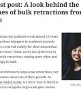 A LOOK BEHIND THE SCENES OF BULK RETRACTIONS FROM SAGE