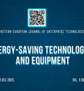 EEJET | Vol. 6 No. 8 (138) (2025) | Energy-saving technologies and equipment