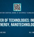 EEJET | Vol. 6 No. 13 (138) (2025) | Transfer of technologies: industry, energy, nanotechnology