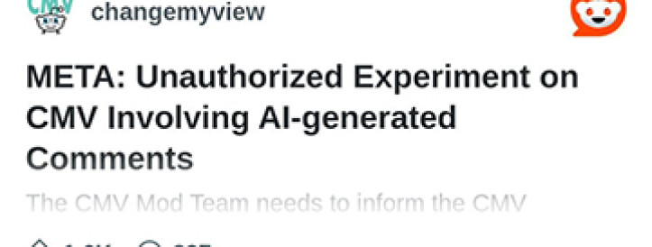 Redditis tehisintellekti loodud postitustega eksperiment on tekitanud eetikaprobleeme