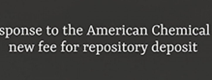 COAR’s response to the American Chemical Society’s new fee for repository deposit