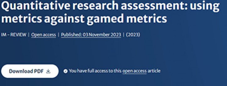 Navigating the Gaming Landscape in Quantitative Research Assessment