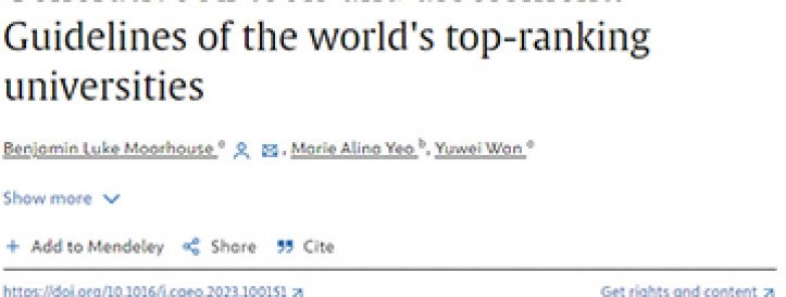 NAVIGATING THE ERA OF GENERATIVE AI IN HIGHER EDUCATION: A REVIEW OF TOP-RANKING UNIVERSITIES' GUIDELINES