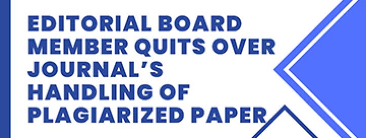 Toimetusnõukogu liige lahkub ajakirja plagiaadi käsitlemise tõttu