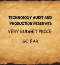 Technology audit and production reserves. Very REASONABLE price. While it's still active